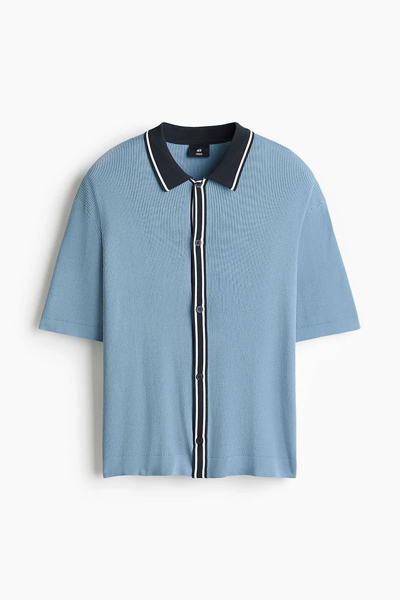 Regular-Fit Rib-Knit Shirt
