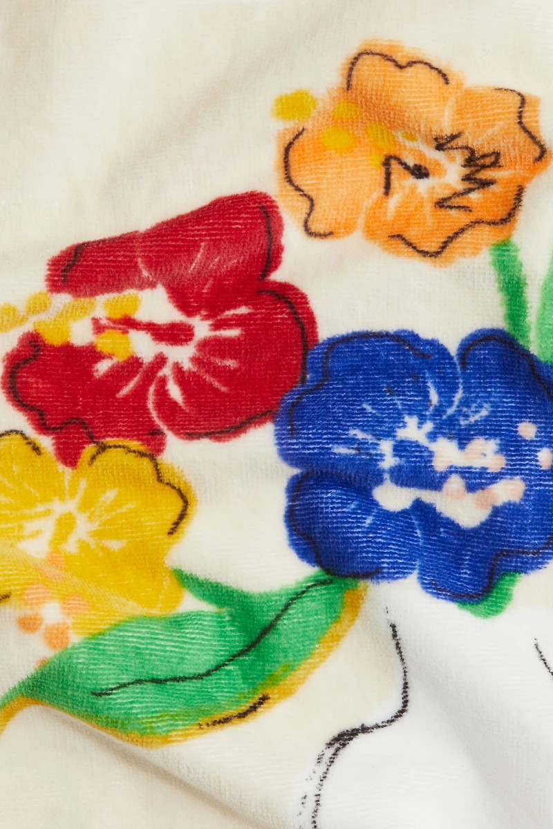 Patterned Cotton Terry Bath Towel