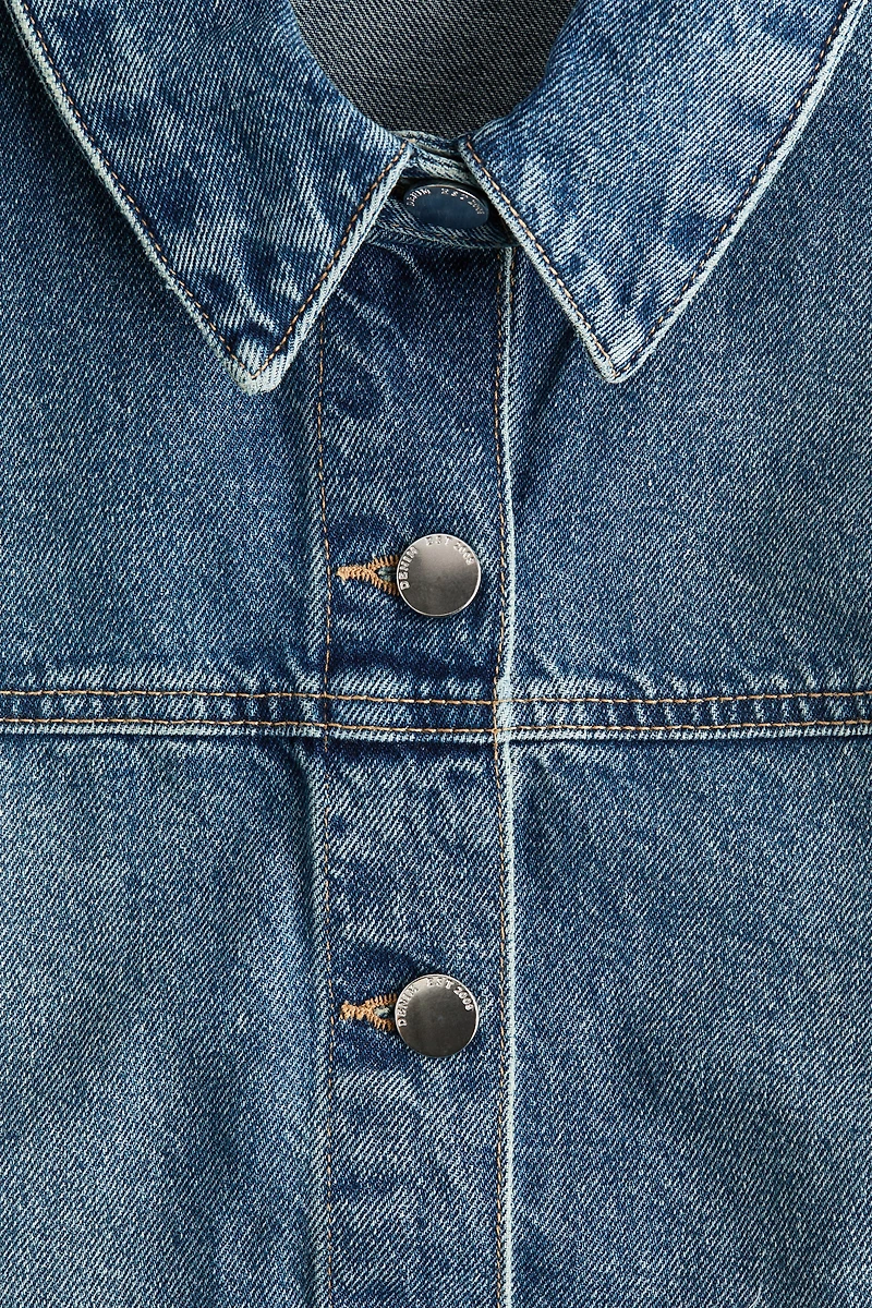 Veste-chemise en sergé de coton