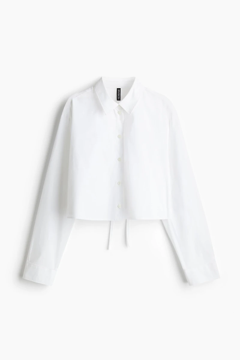Chemise courte avec détail à nouer