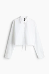 Chemise courte avec détail à nouer