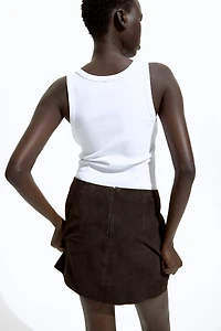 Suede Mini Skirt