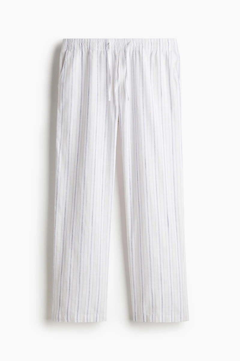 Pantalon coupe décontractée en coton