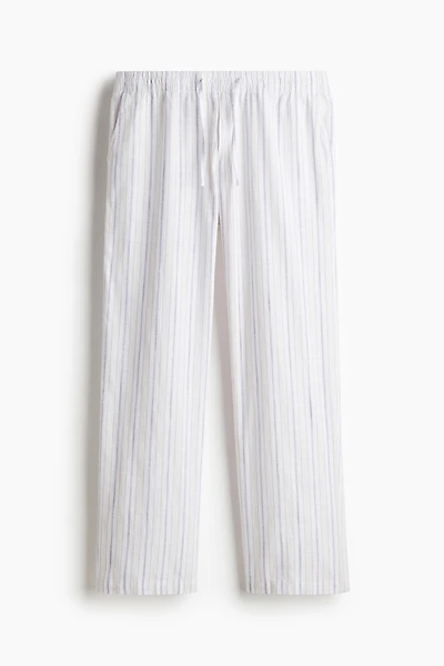 Pantalon coupe décontractée en coton