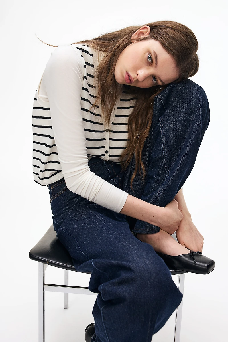Button-front Sweater Vest