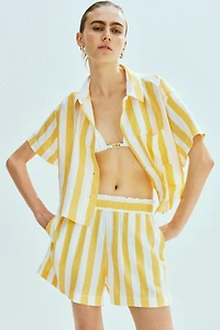 Linen-Blend Shirt