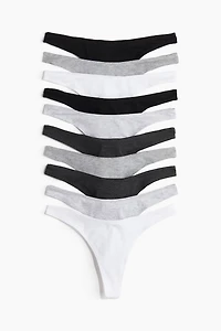 Lot de 10 culottes Thong en coton
