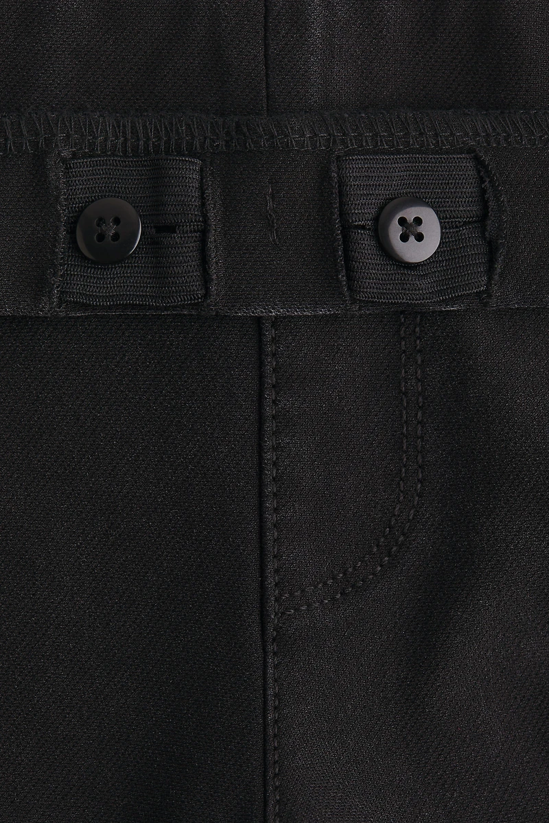 Denim-Look Wide-Leg Jeggings