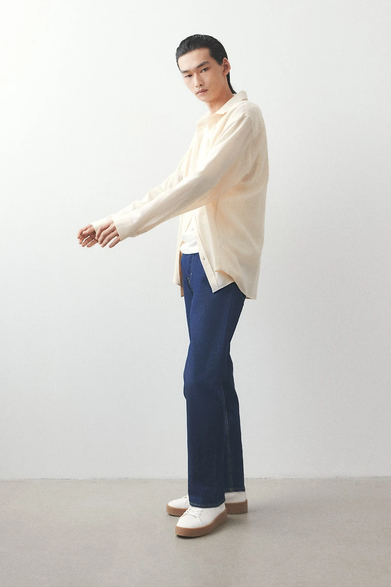 Chemise coupe classique en lyocell mélangé