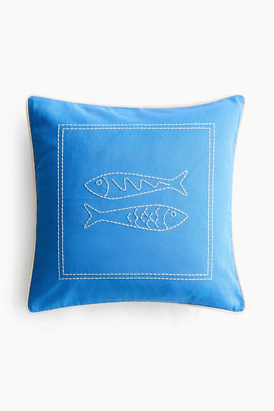 Embroidered-Motif Cushion Cover