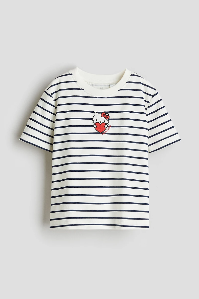 T-shirt en coton avec motif imprimé
