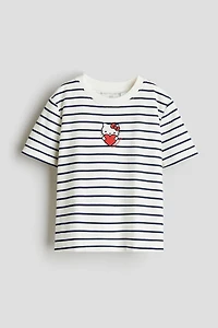 T-shirt en coton avec motif imprimé