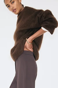 Pantalon coupe bottillon avec plis devant