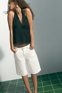 Denim Bermuda Shorts