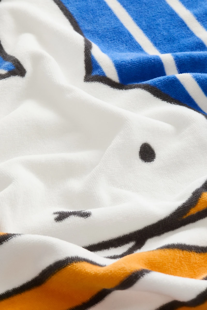 Terry Bath Towel with Printed Motif