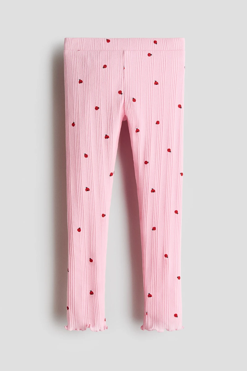 Ribbed Cotton Leggings