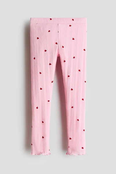 Ribbed Cotton Leggings