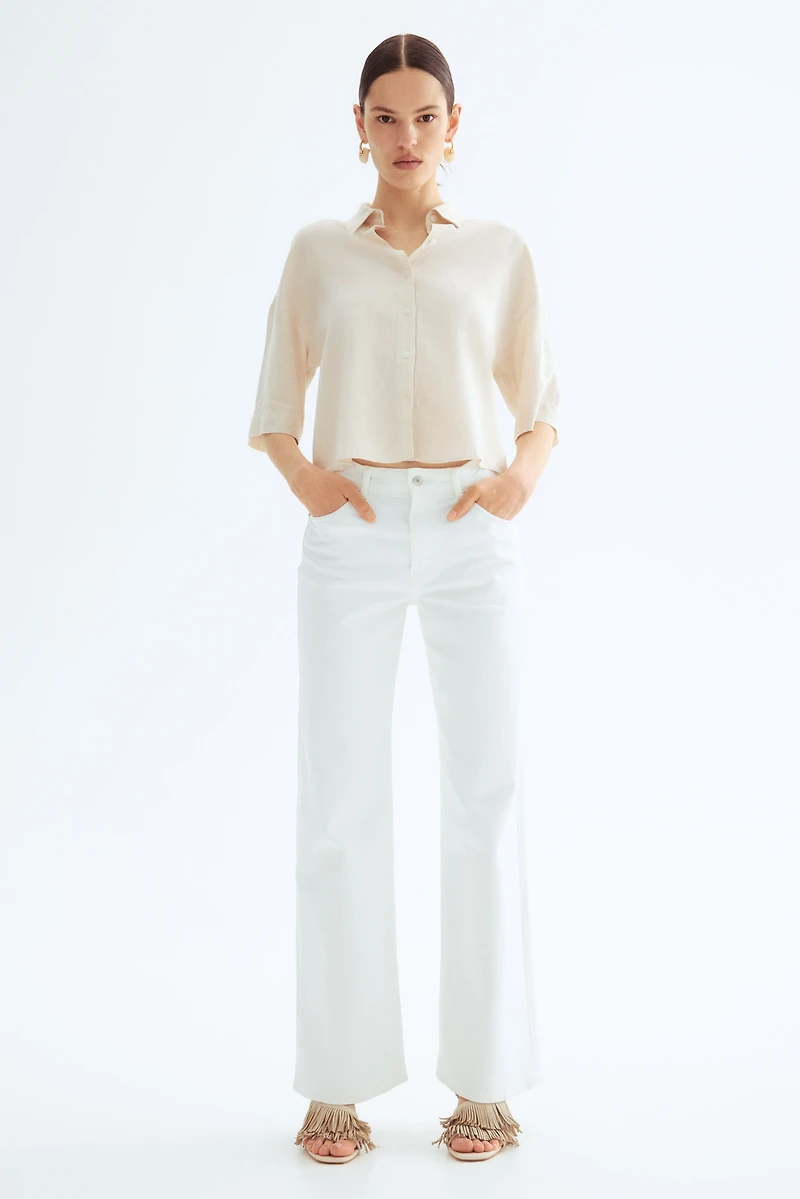 Chemise en lin mélangé