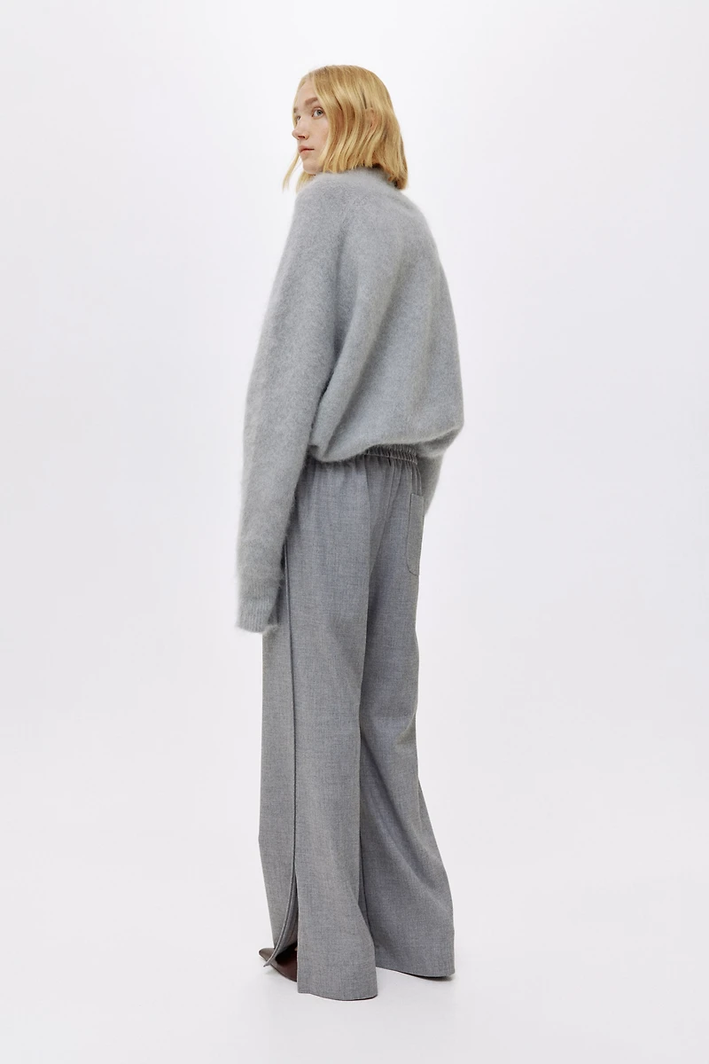 Chandail en mohair mélangé avec col cheminée