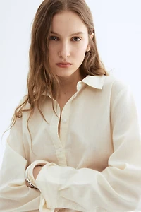 Linen-Blend Shirt