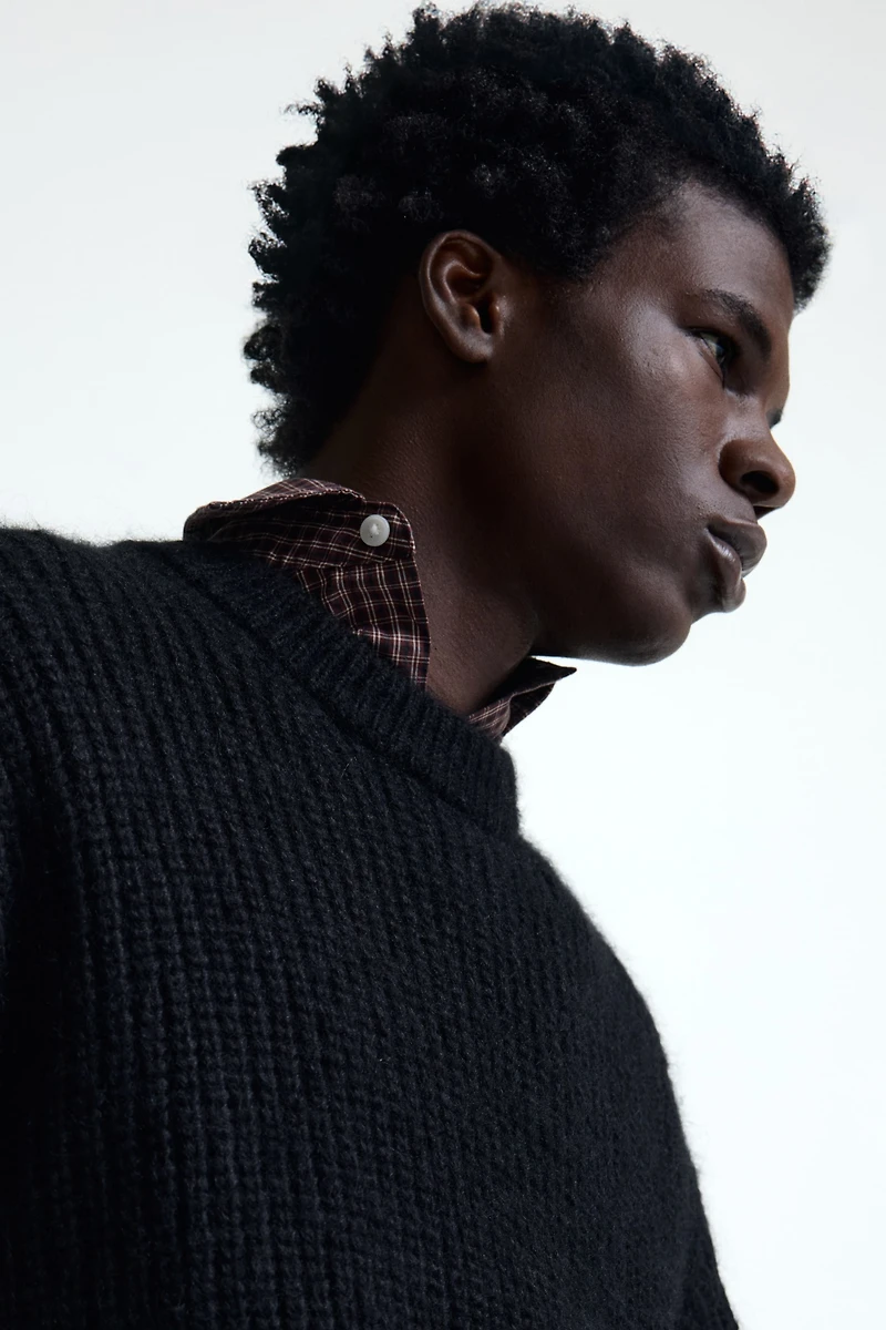 Chandail ample en tricot côtelé