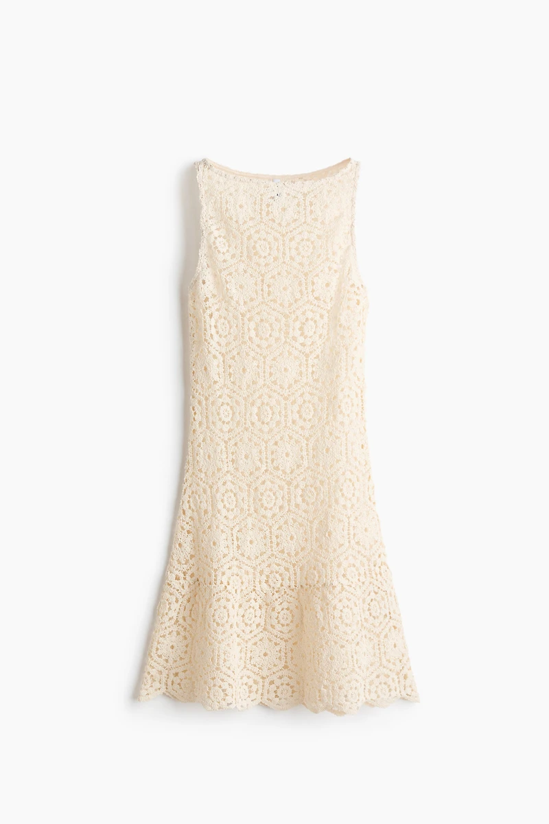 Robe sans manches à l’aspect crochet