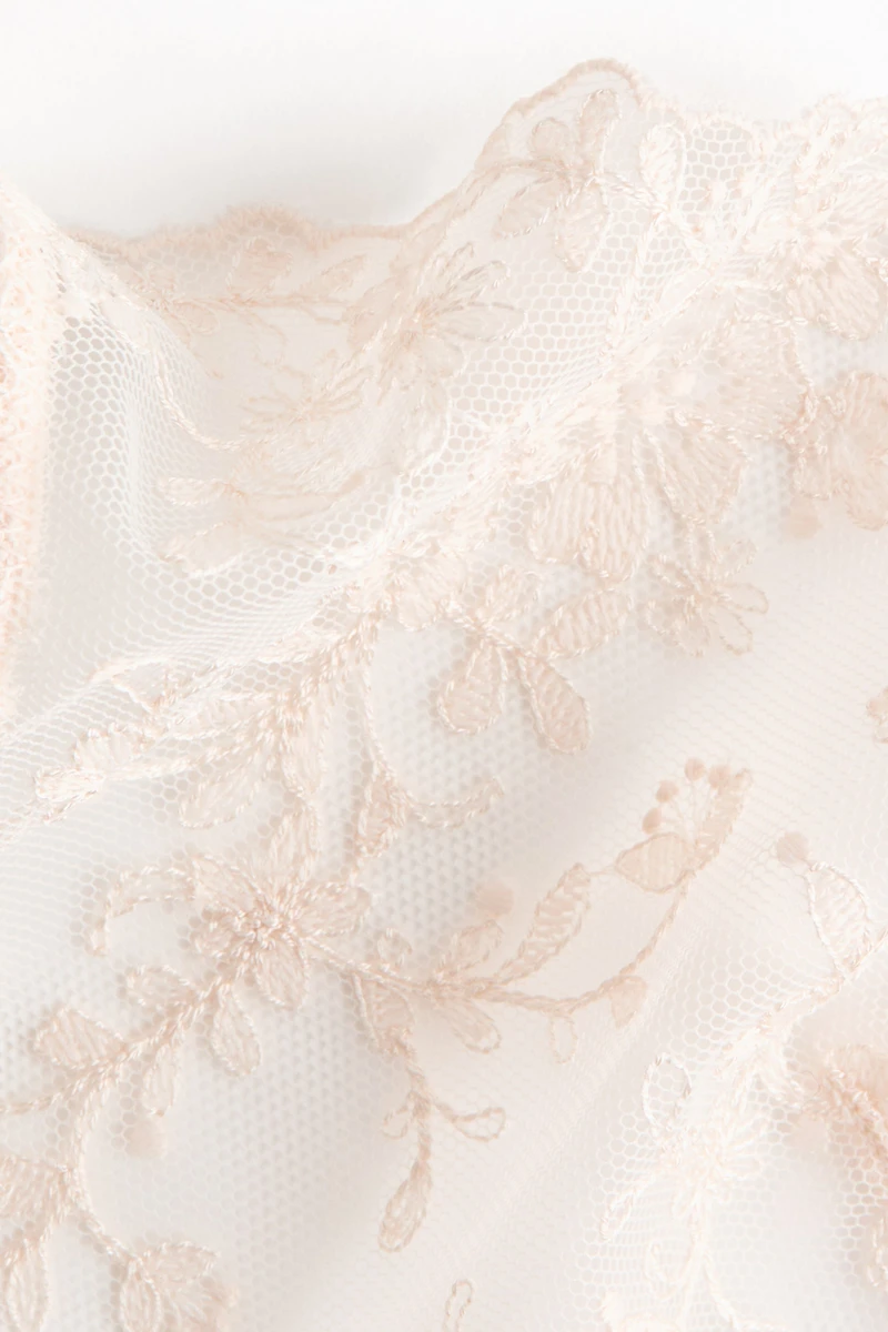 Embroidered Soft-Cup Bra