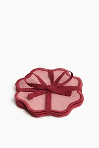 4-pack Scalloped-edge Coasters