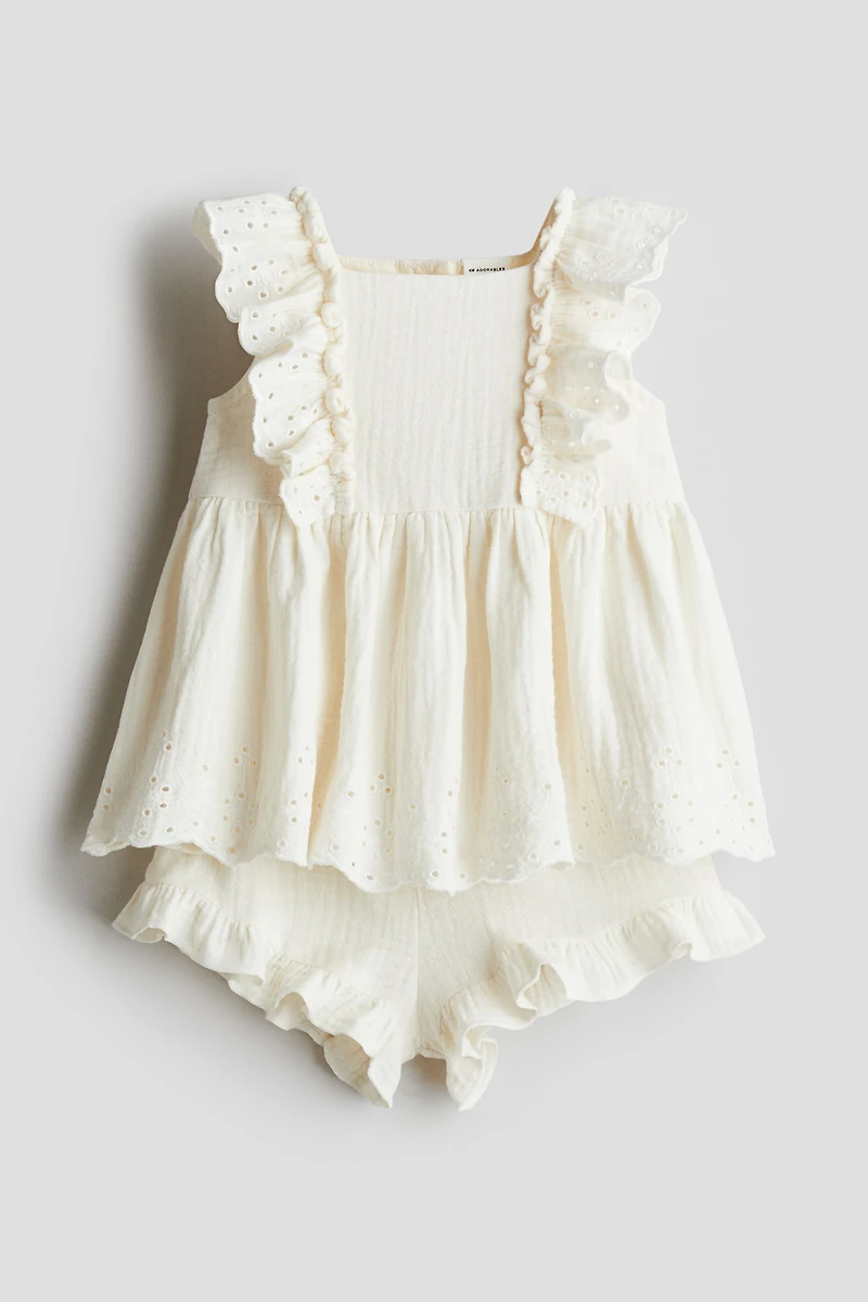 Ensemble 2 pièces en mousseline de coton