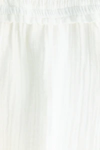 Smocked-Waist Mini Shorts