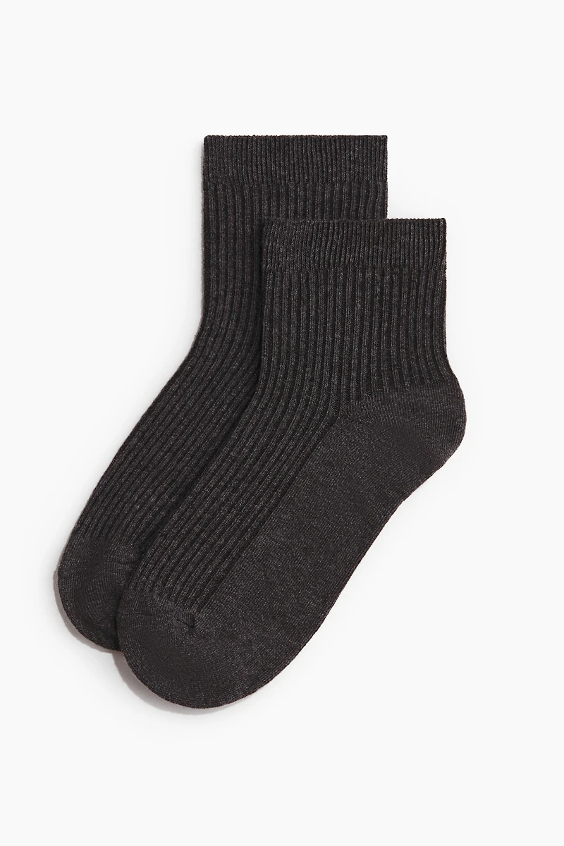3-Pack Rib-Knit Ankle Socks