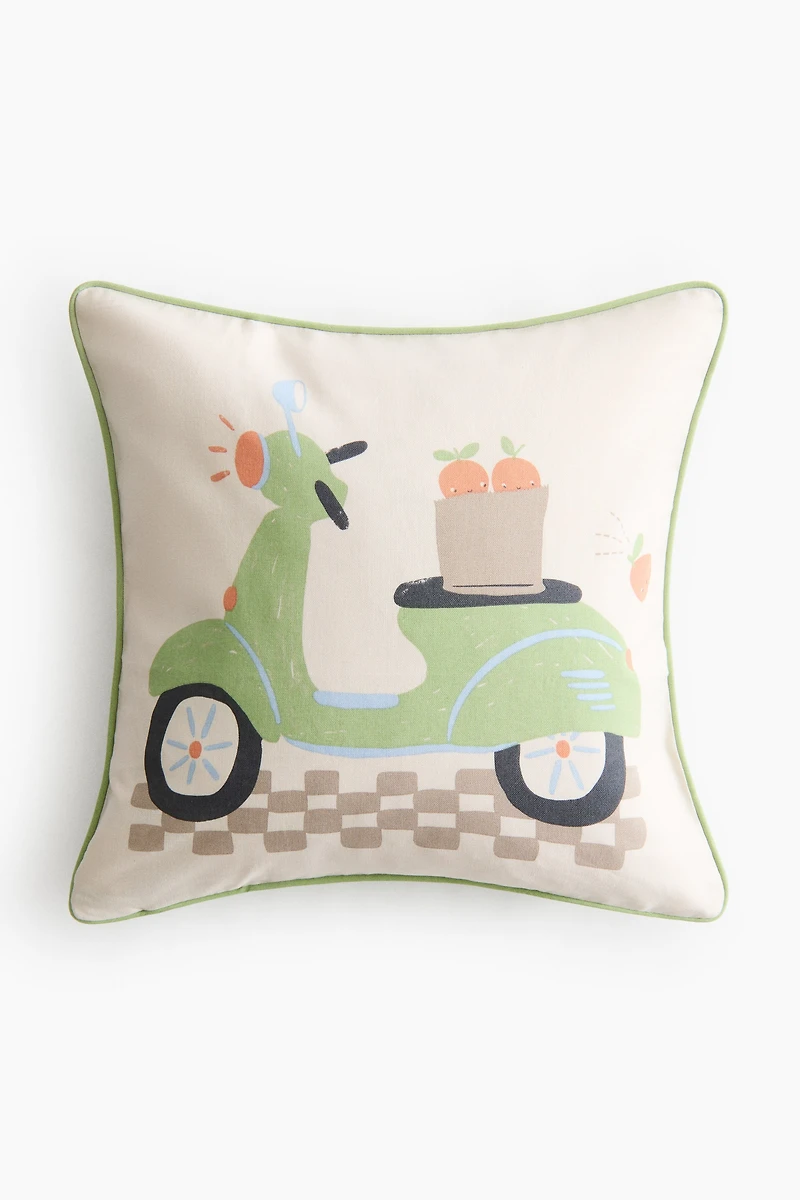 Printed Cotton Canvas Cushion Cover