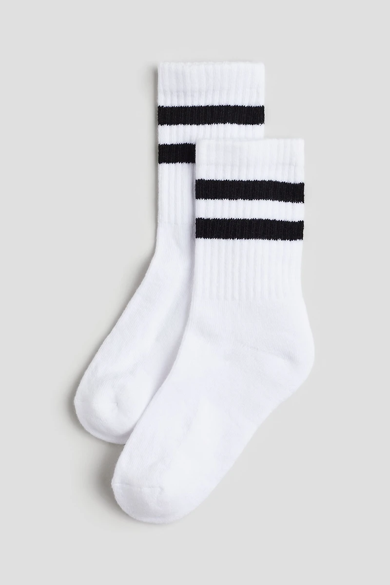 Lot de 5 paires chaussettes côtelées