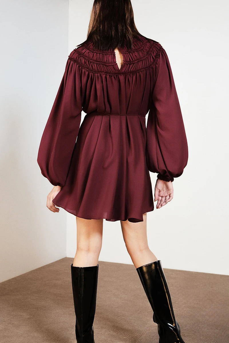 Robe avec détail smocké
