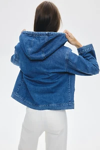 Veste à capuchon en denim