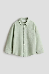 Linen-Blend Shirt