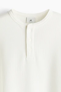 Regular Fit Ribbed Long-Sleeved Shirt