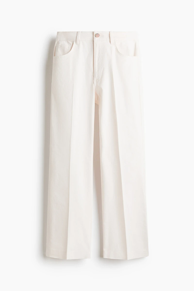 Pantalon coupe bottillon en toile de coton
