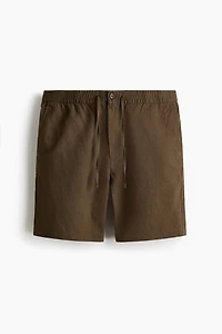 Regular-Fit Linen-Blend Shorts