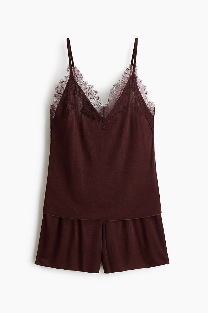 Lace-Trimmed Pajamas