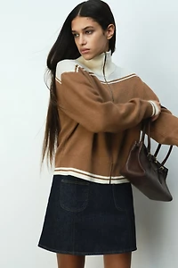 Cardigan with Zipper