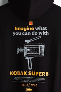 Loose-Fit Printed Hoodie