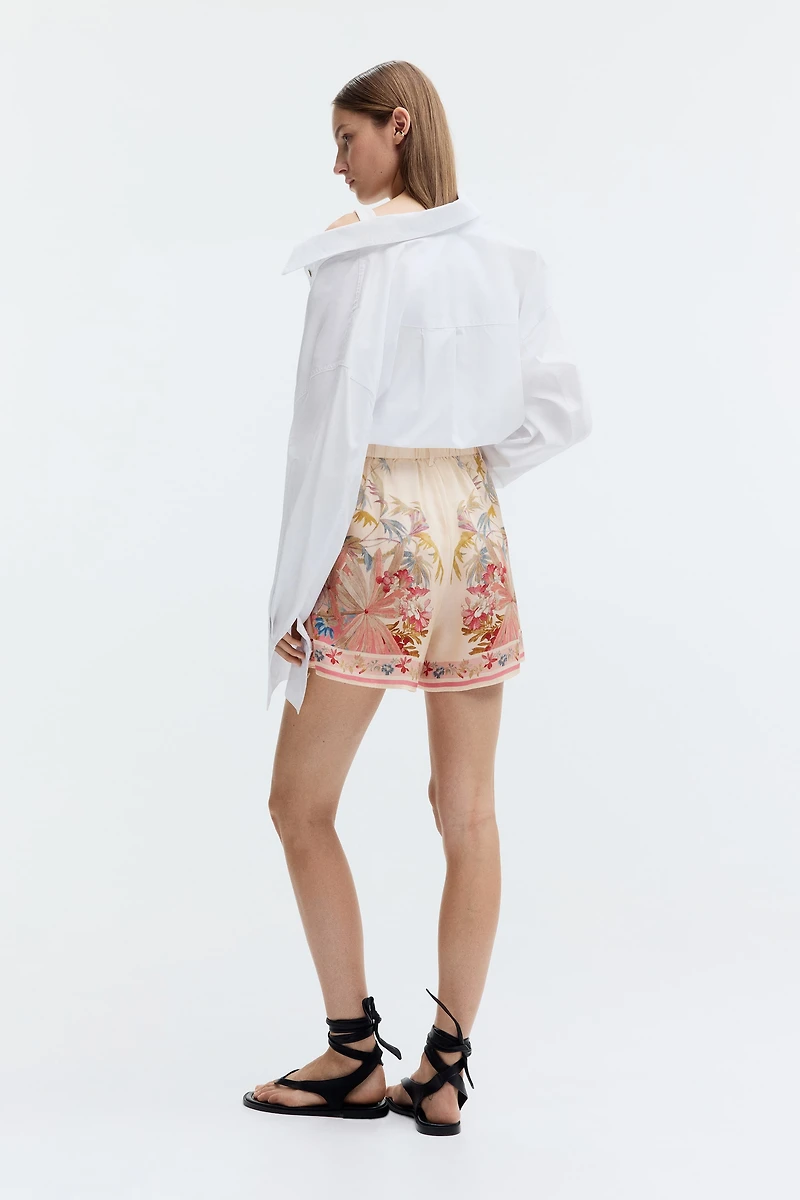 Short à pinces en lyocell