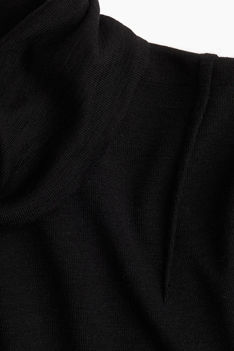 Haut à col cheminée en laine mérinos