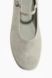 Suede Mary Jane Flats