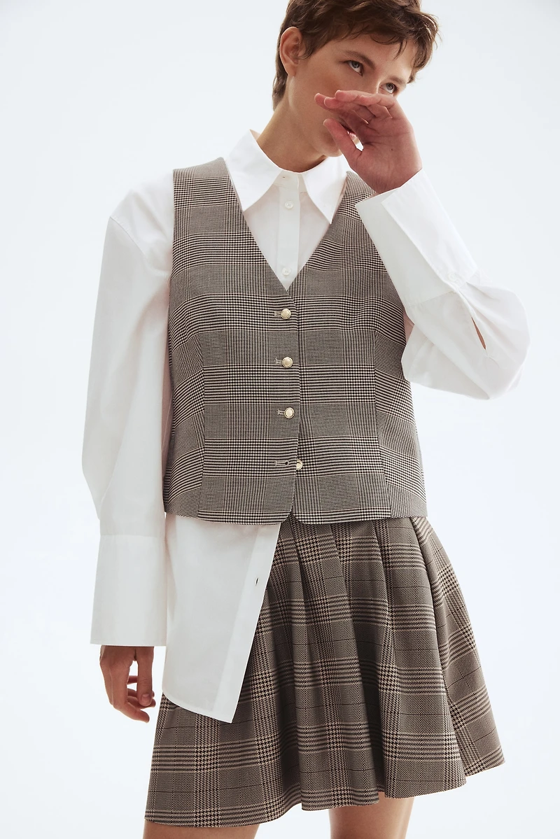 Gilet sans manches à encolure en V