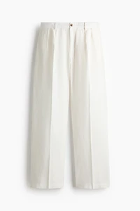 Pantalon large ample en lin