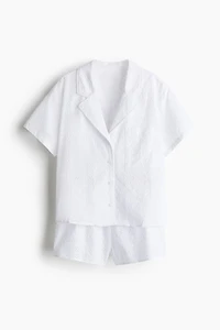 Pajamas with Eyelet Embroidery