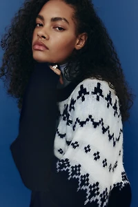 Jacquard-Knit Sweater