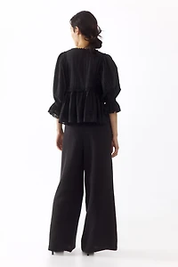 Straight-Leg Muslin Pants